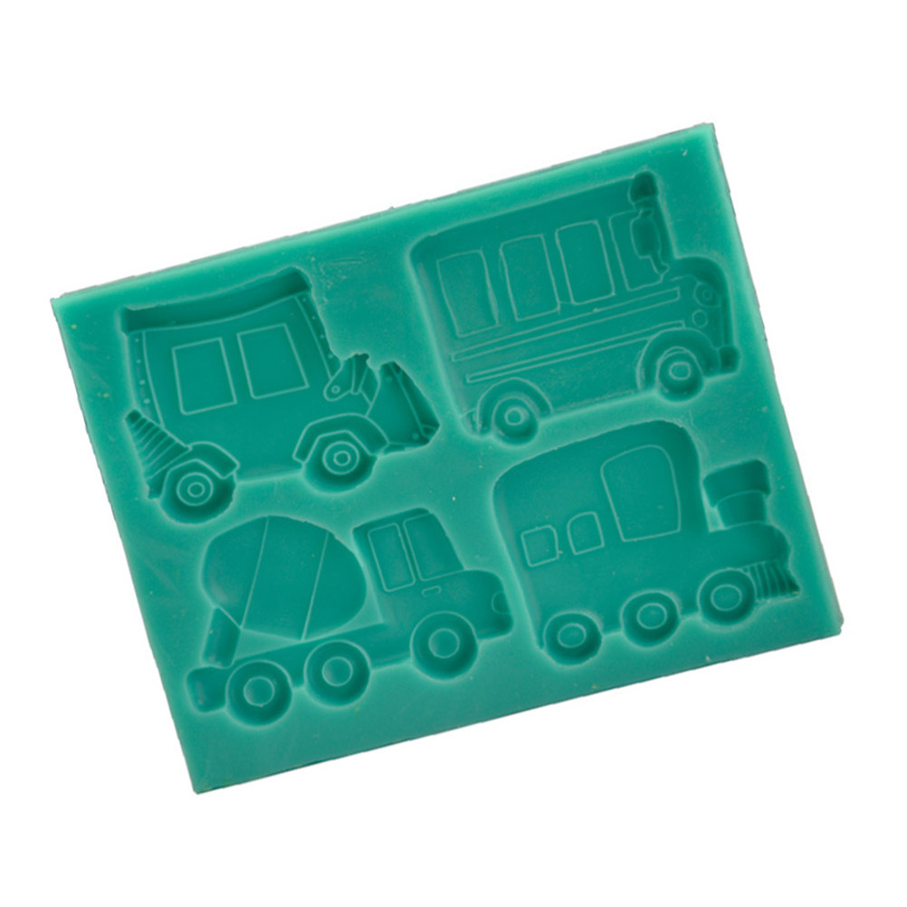 Soap Making Easy - 1個入りクリエイティブな車型シリコン製ベーキングモールド、自家製ケーキ、パン、チョコレート、石鹸作りに最適、お手入れ簡単、再利用可能な家庭用ケーキ型