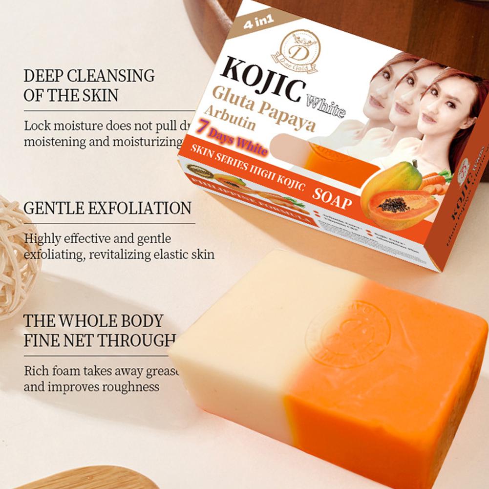Essential Oil Soap - 160g パパイヤ コジ酸 エッセンシャルオイル石鹸、ビタミンC クレンジングバス 保湿肌