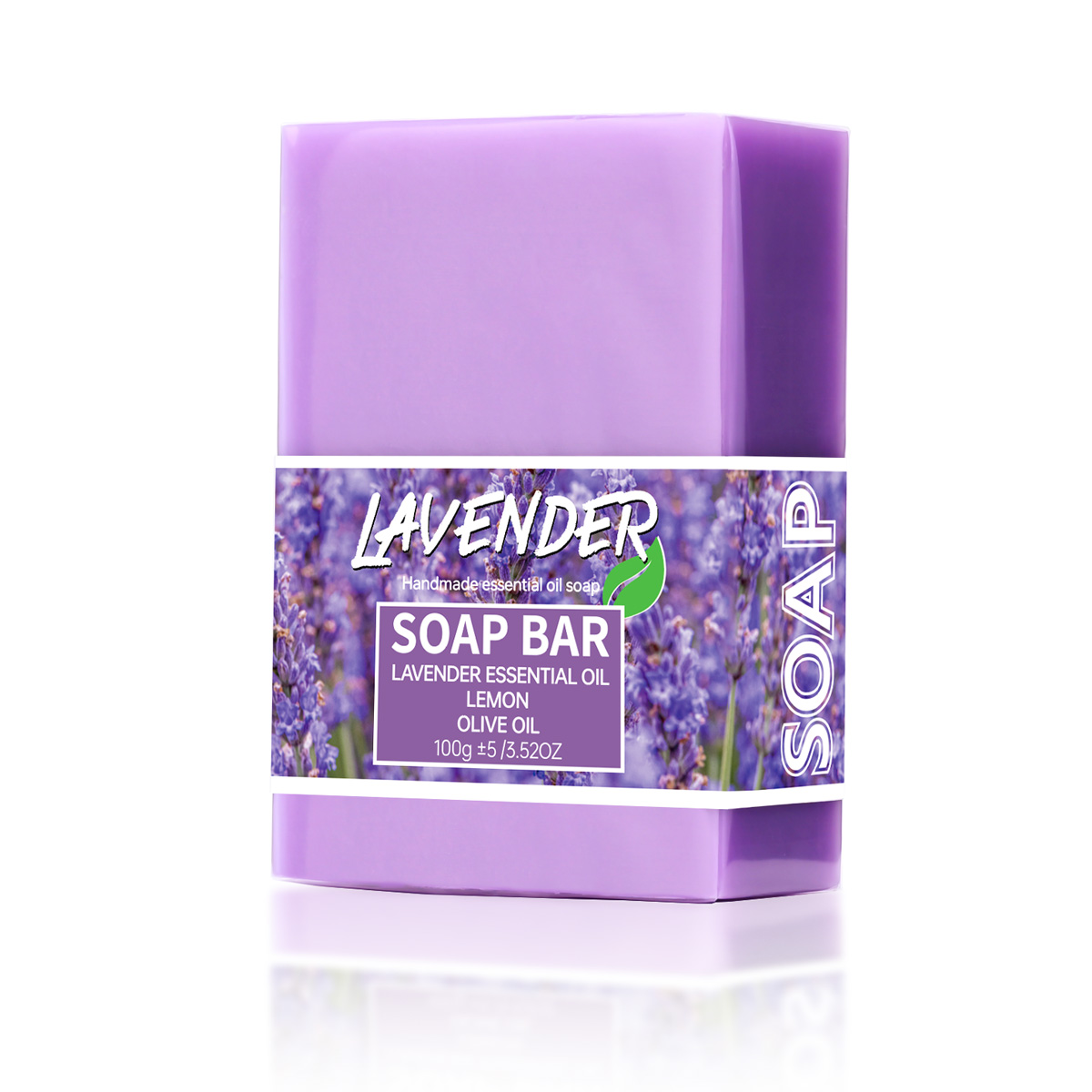 100 グラムラベンダーオイル手作りグリセリン石鹸バーボディ - Essential Oil Soap のレビューと価格