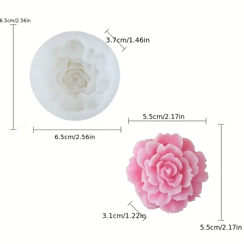 1 つのリアルな 3D カーネーションの花型 - キャンドル - Soap Making Easy のレビューと価格