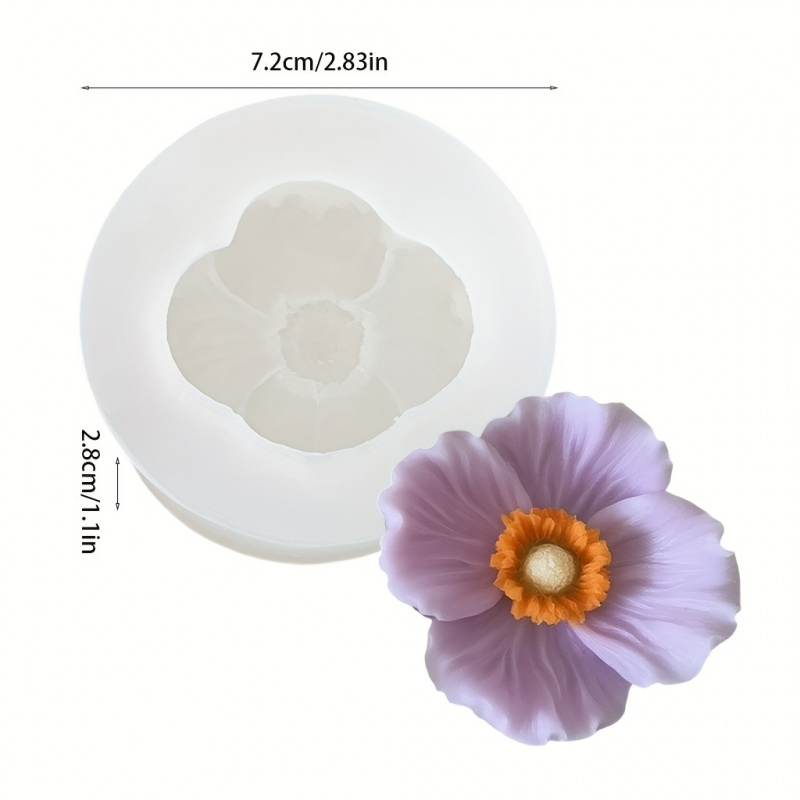 3フラワーシリコンモールド、シリコンフラワーキャンドル、樹脂 - Soap Making Liquid のレビューと価格