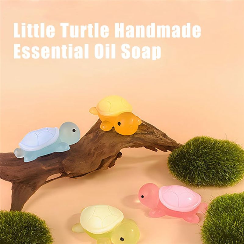 A96K-リトルタートル手作りエッセンシャルオイル石鹸 4個 - Essential Oil Soap のレビューと価格