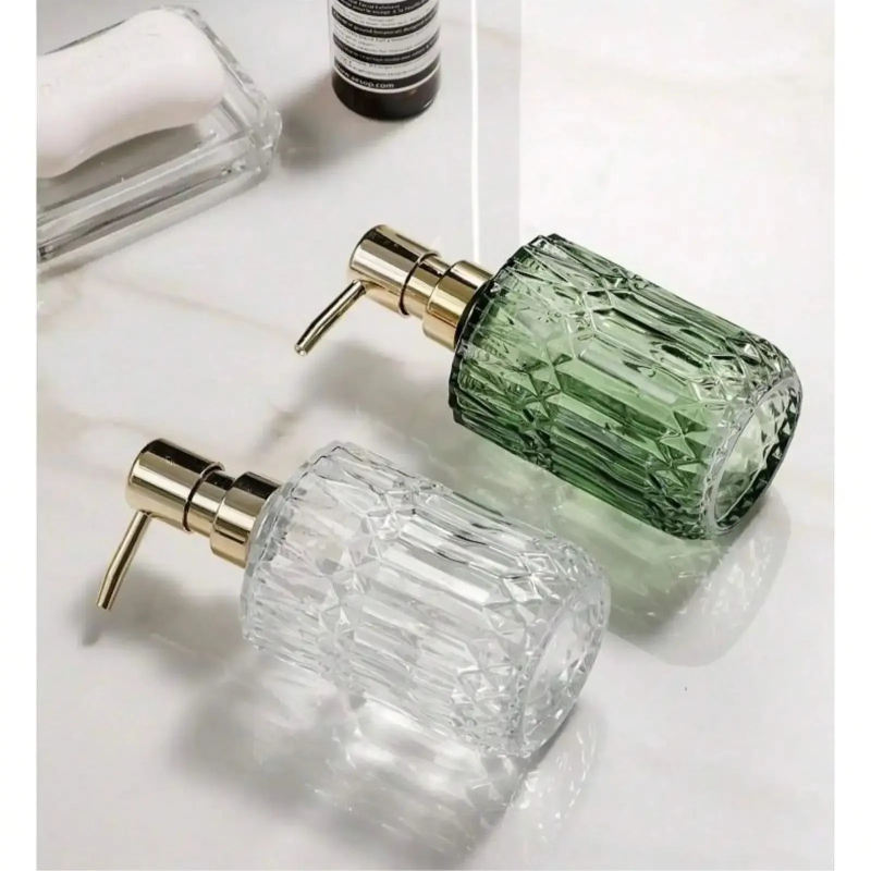 400 ミリリットル手動液体石鹸ディスペンサー透明ガラスハン - Soap Making Liquid のレビューと価格