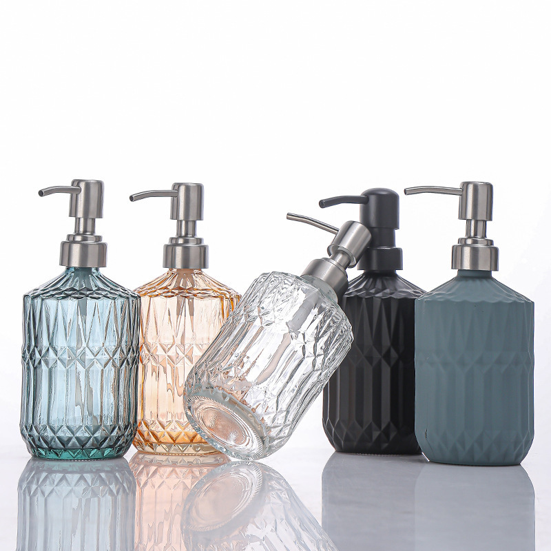 400 ミリリットル手動液体石鹸ディスペンサー透明ガラスハン - Soap Making Liquid のレビューと価格