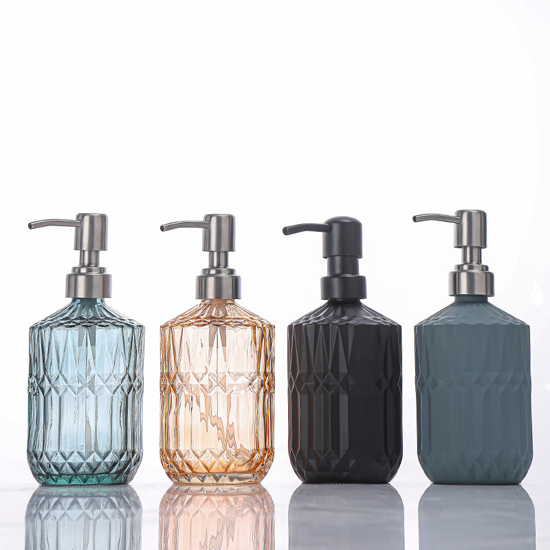 400 ミリリットル手動液体石鹸ディスペンサー透明ガラスハン - Soap Making Liquid のレビューと価格