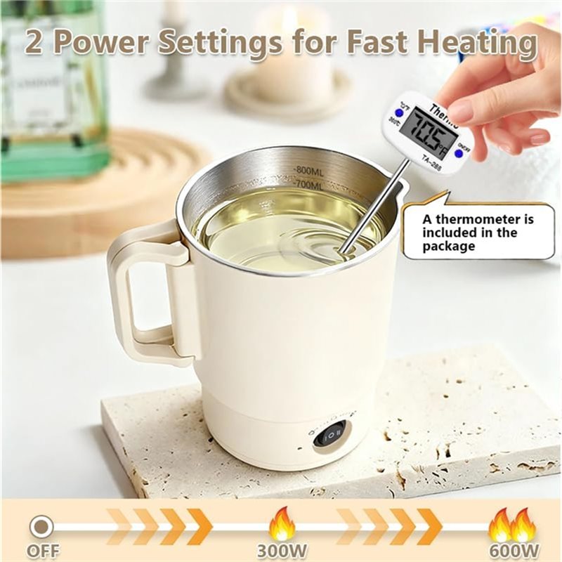 A47U 電気ワックス溶解ポットキット 温度計付き 800M - Soap Making Pot のレビューと価格