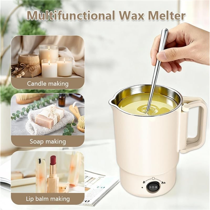 A47U 電気ワックス溶解ポットキット 温度計付き 800M - Soap Making Pot のレビューと価格