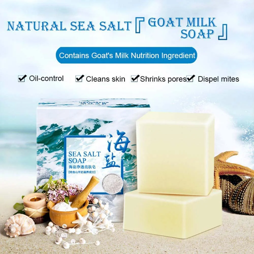 100 グラム手作り石鹸豊かで柔らかい泡天然手作り海塩ヤギミ - Essential Oil Soap のレビューと価格