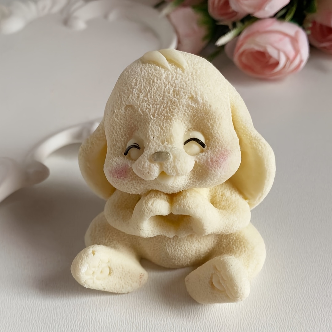 表現豊かな目とふわふわの耳が付いた愛らしいウサギの樹脂シリコ - Soap Making Handmade のレビューと価格