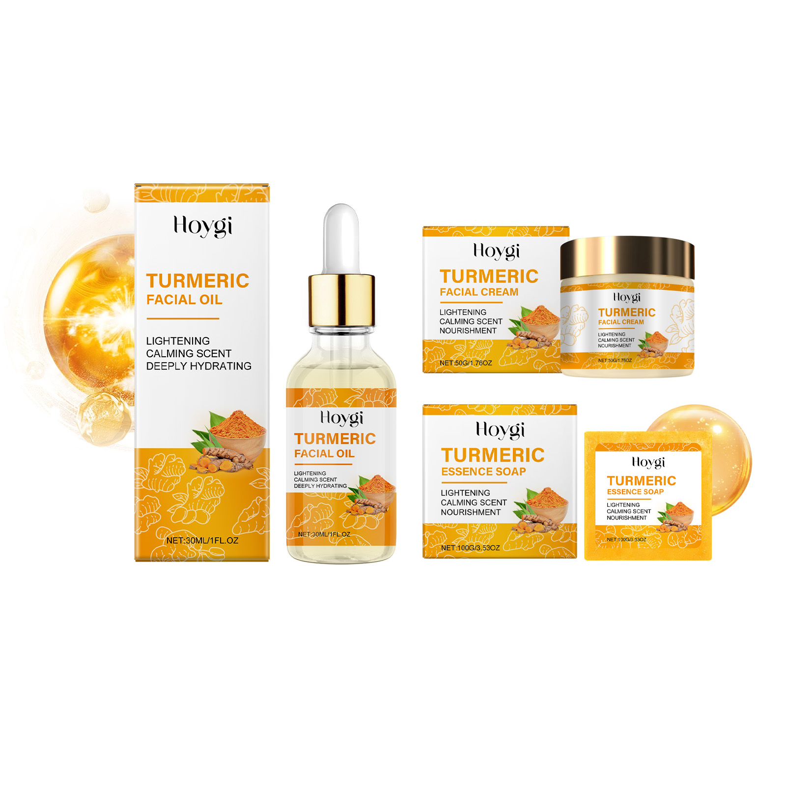 ターメリックスキンケアセットボディソープ抗ニキビダークスポッ - Essential Oil Soap のレビューと価格