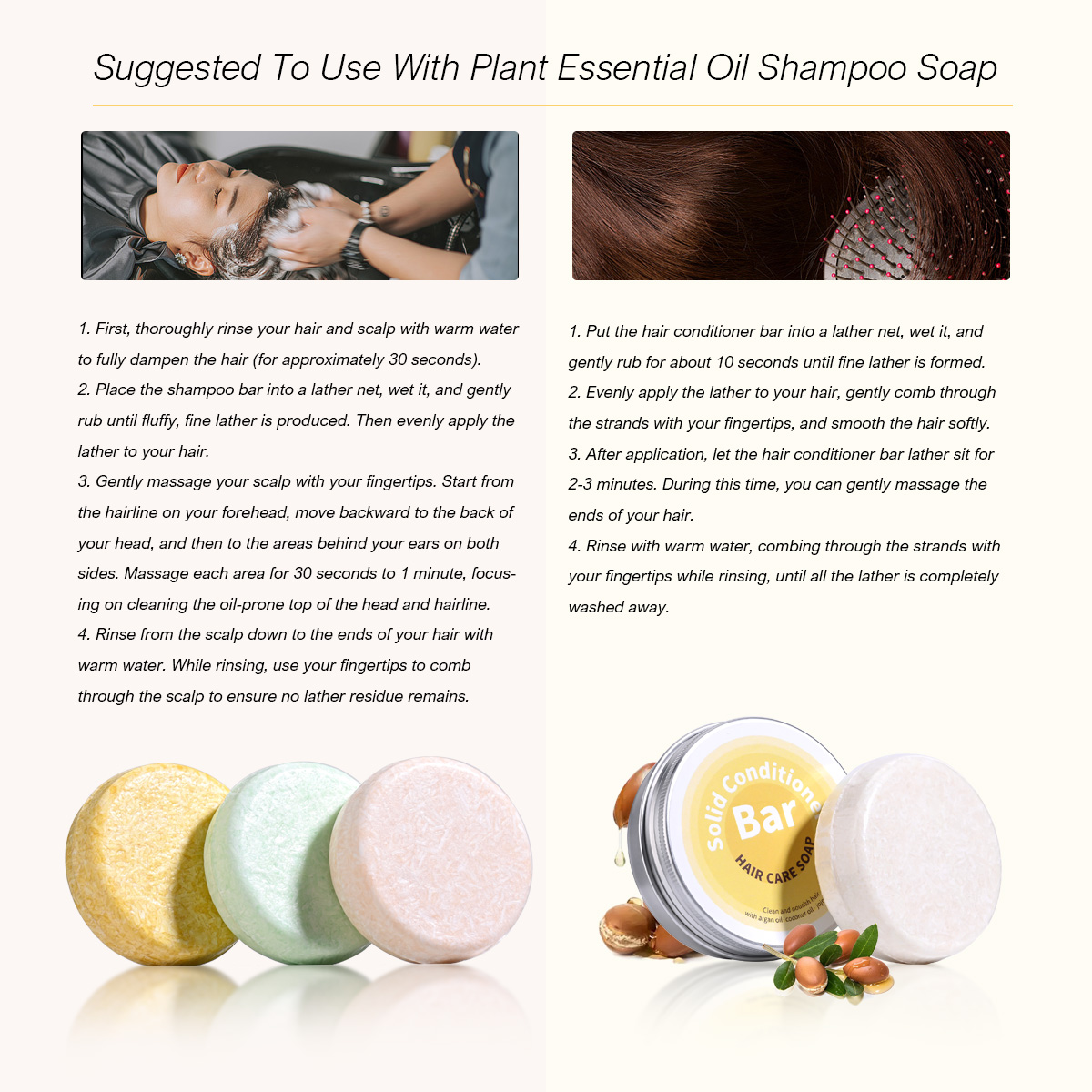 植物性エッセンシャルオイル配合ヘアコンディショナーソープ、ア - Essential Oil Soap のレビューと価格