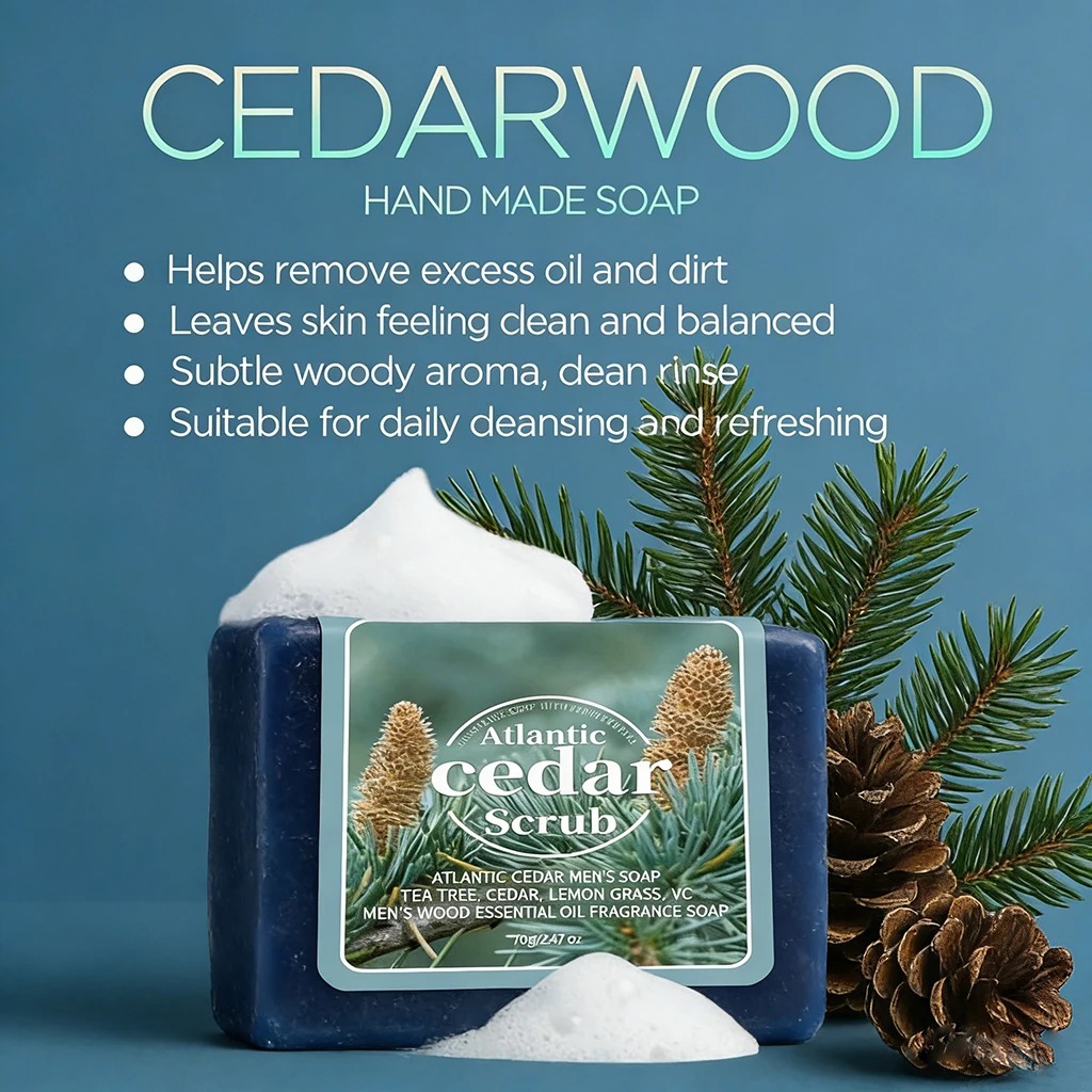 メンズ シダーエッセンシャルオイルソープ トラベルポータブル - Essential Oil Soap のレビューと価格