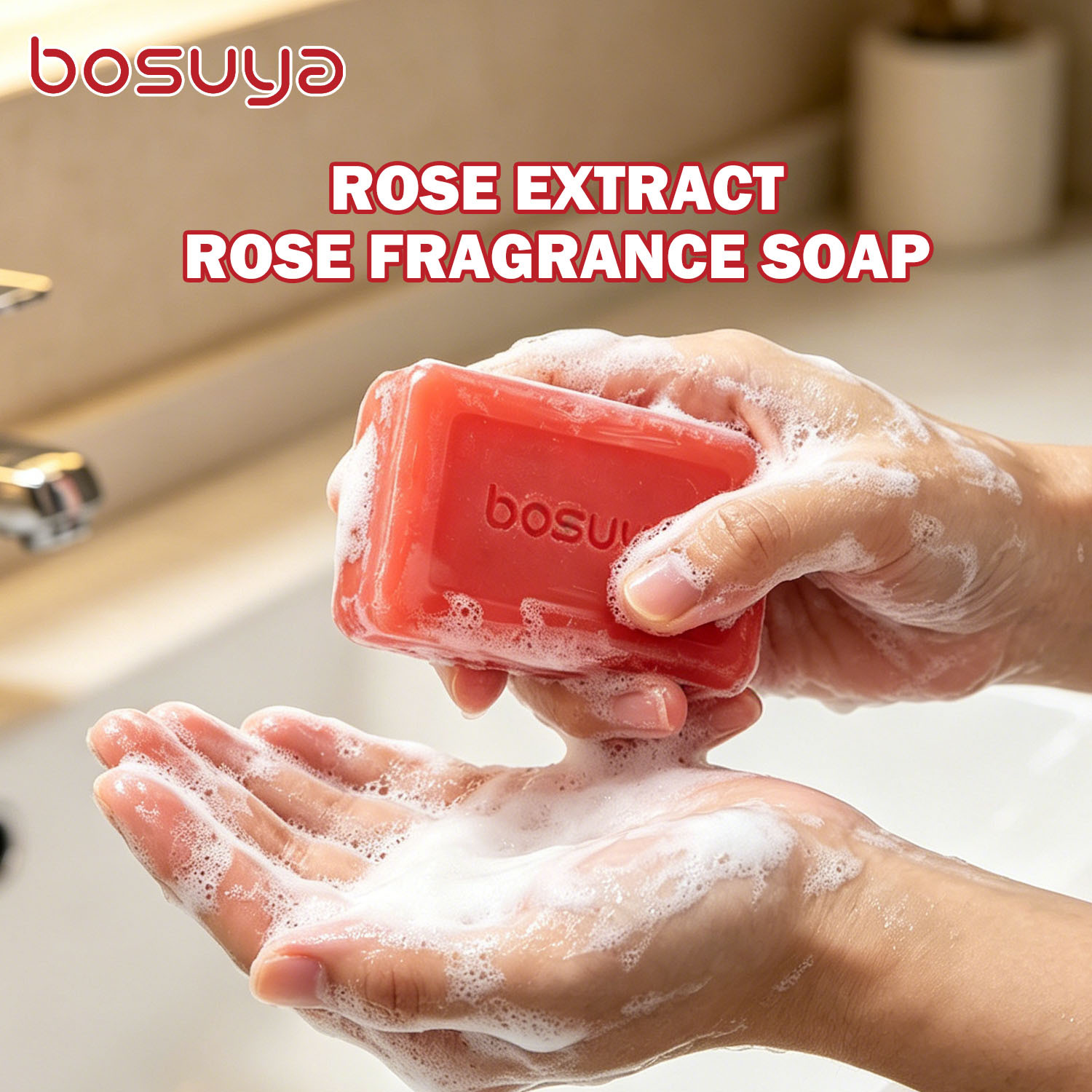 ローズソープ、ボディ＆背中洗浄石鹸、オイルコントロール、ニキ - Essential Oil Soap のレビューと価格